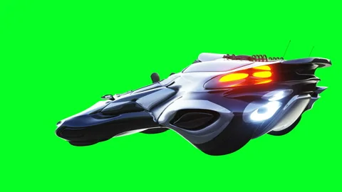 Futuristic sci fi flying car. Realistic ... | Stock Video | Pond5