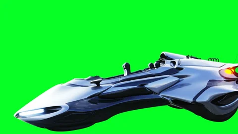 Futuristic sci fi flying car. Realistic ... | Stock Video | Pond5