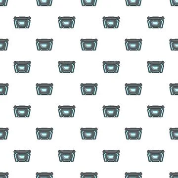 Futuristic sci fi game item container seamless pattern 스톡 일러스트