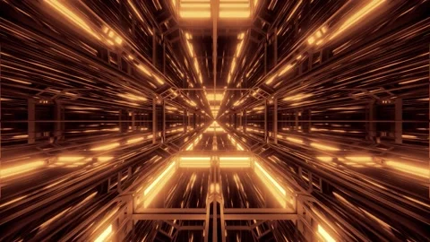 Futuristic sci fi glass tunnel with reflections Stock Footage 160545276