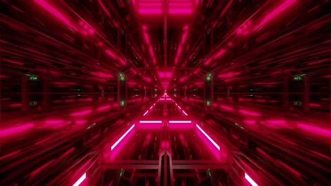 Futuristic sci fi glass tunnel with reflections Stock Footage 160545478