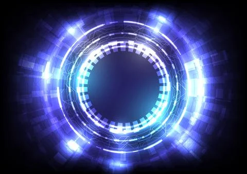 Futuristic Sci-Fi glowing HUD user. Digital infographic frame. Abstract holog イラスト素材