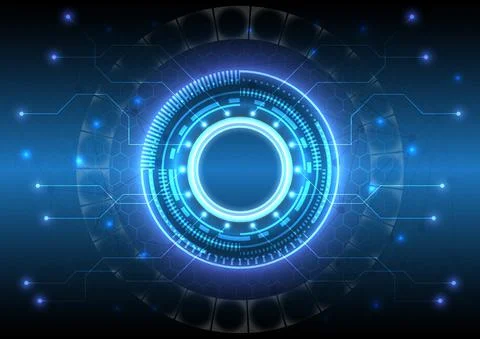 Futuristic Sci-Fi glowing HUD user. Digital infographic frame. Abstract holog Иллюстрация