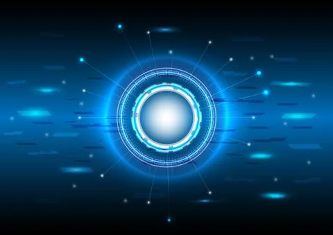 Futuristic Sci-Fi glowing HUD user. Digital infographic frame. Abstract holog Иллюстрация