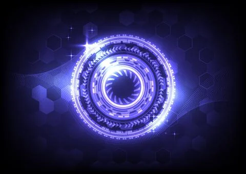 Futuristic Sci-Fi glowing HUD user. Digital infographic frame. Abstract holog イラスト素材