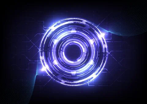 Futuristic Sci-Fi glowing HUD user. Digital infographic frame. Abstract holog イラスト素材