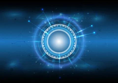 Futuristic Sci-Fi glowing HUD user. Digital infographic frame. Abstract holog Illustrazione stock