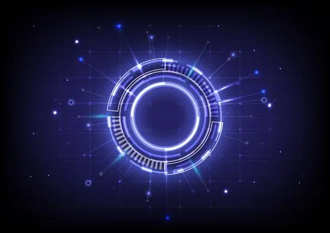 Futuristic Sci-Fi glowing HUD user. Data engineer. Digital infographic frame. イラスト素材