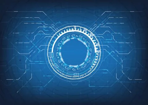 Futuristic Sci-Fi glowing HUD element. Abstract hi-tech background. Circuit l イラスト素材