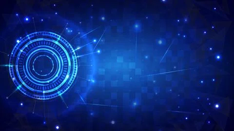 Futuristic Sci-Fi glowing HUD element. Abstract hi-tech background. Circuit l イラスト素材