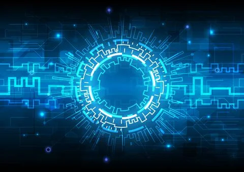 Futuristic Sci-Fi glowing HUD element and particle engineering. Abstract hi-t イラスト素材