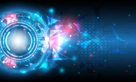 Futuristic Sci-Fi glowing HUD circle element. Abstract hi-tech background. Ho イラスト素材