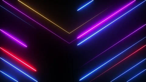 Futuristic Sci-Fi Glowing Laser Beams Animation | Digital Motion 4K 動画素材 304948515