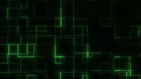 Futuristic Sci-Fi Green Grid Loop Animation. Digital Grid Motion Background Video stock 319624624