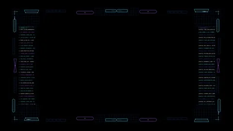 Futuristic Sci-Fi Heads-Up Display Interface Stock Footage 347004658