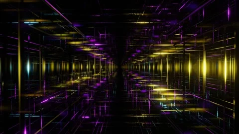 Futuristic Sci-fi holographic technology, Abstract motion graphic digital Stock Footage 265136942