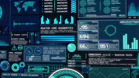 Futuristic sci-fi hub 4k 60fps animation Video stock 306580060