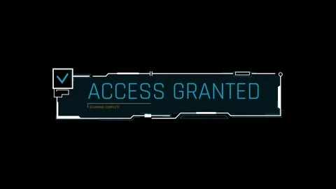 Futuristic Sci Fi HUD Access Granted Notification Banner 库存影片 340552857