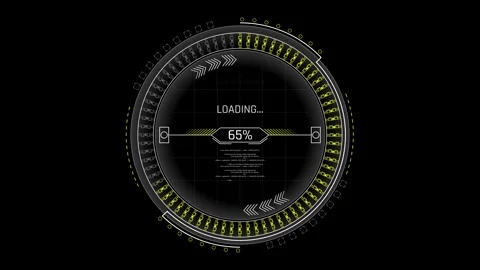 Futuristic Sci Fi HUD Circular Progress Bar 스톡 동영상 340546722