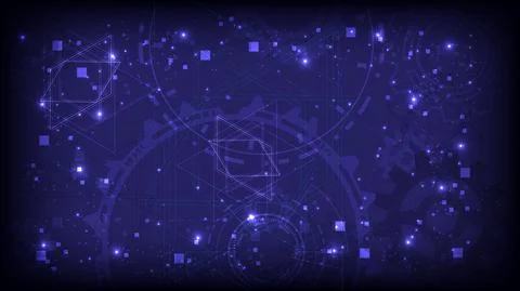 Futuristic Sci-Fi of HUD element. Abstract hi-tech background. Gear of head-u イラスト素材