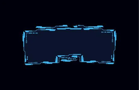 Futuristic sci fi hud frame design. Stock Illustration