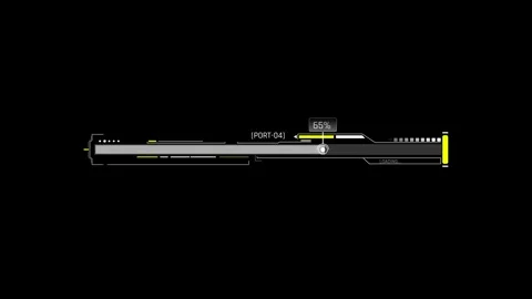 Futuristic Sci Fi HUD Horizontal Slider Progress Bar with Percentage Indicator Stock Footage 340546711