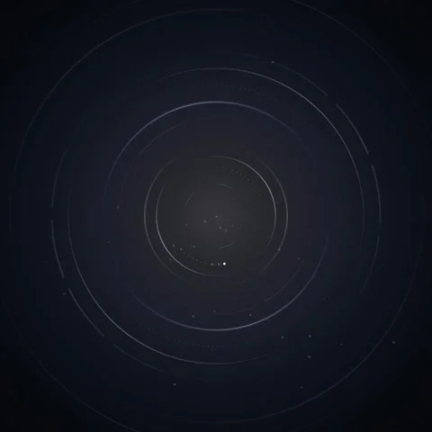 Futuristic Sci-Fi HUD Interface with Glowing Circles and Stars on Dark Back.. Stock Footage 348230053