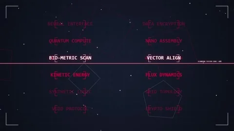 Futuristic Sci-Fi HUD Interface with Data Streams and Tech Concepts Stock Footage 348421608
