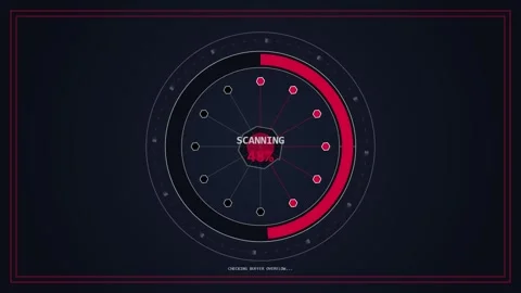 Futuristic Sci-Fi HUD Interface Scanning with Data Visualization and Loadin.. Stock-Footage 348793740