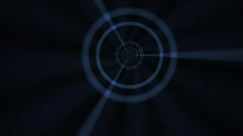 Futuristic Sci-Fi HUD Target Reticle with Blue Light Rays. Stock Footage 334522398
