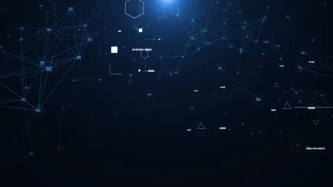 Futuristic sci-fi with hud ui system interface flying through 4K motion Stock Footage 269022516