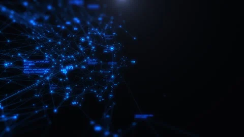 Futuristic sci-fi with hud ui system interface flying through 4K motion Vídeo Stock 330277474