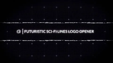 Futuristic Sci-fi Lines Logo Opener After Effects stock