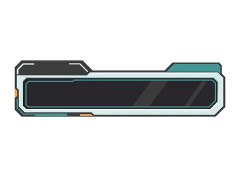 Futuristic sci fi lower third banner digital interface element with a sleek.. Stock Illustration
