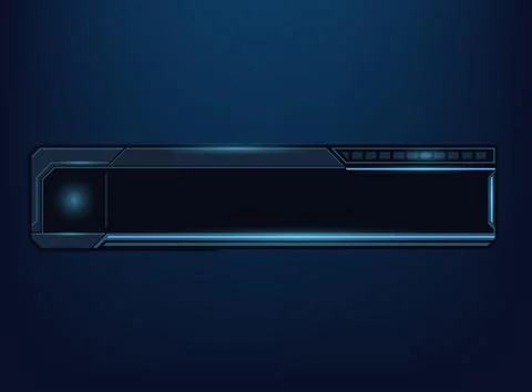 Futuristic sci fi lower third banner and digital interface element template.. Illustrazione stock