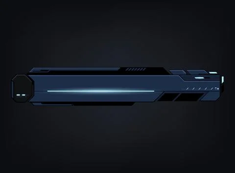 Futuristic sci fi lower third banner template for video streaming and gamin.. Illustrazione stock