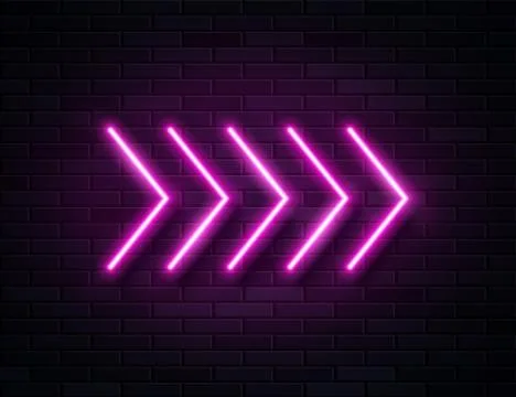 Futuristic Sci Fi Modern Neon Pine Glowing Arrows Frame for Banner on Dark Em Stock Illustration