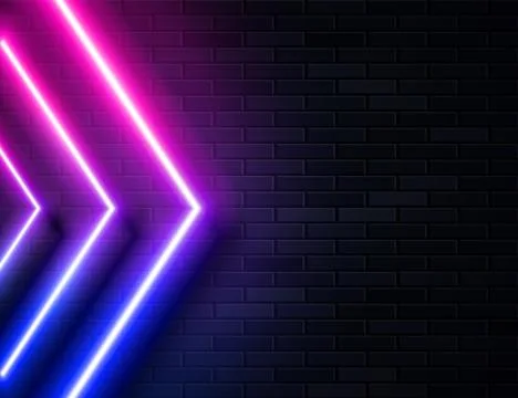 Futuristic Sci Fi Modern Neon Pink and Blue Gradient Glowing Arrows 스톡 일러스트