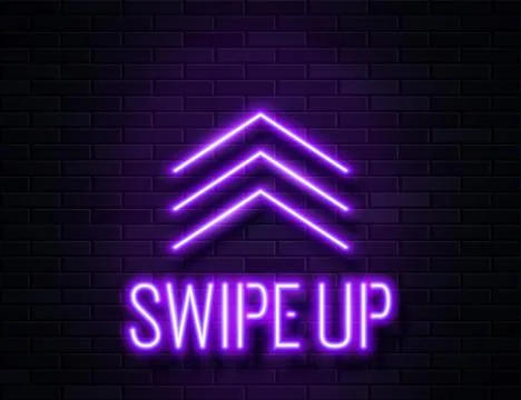 Futuristic Sci Fi Modern Neon Violet Glowing Arrows on Dark Background. Stock Illustration