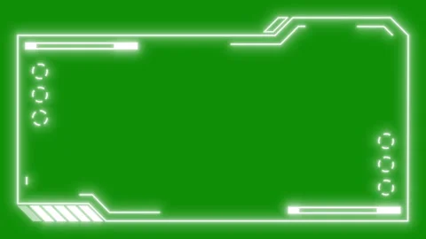 Futuristic sci-fi neon HUD frame interface Stock Footage 308934411
