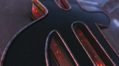 Futuristic sci-fi object with metal shapes Stock Footage 224364229