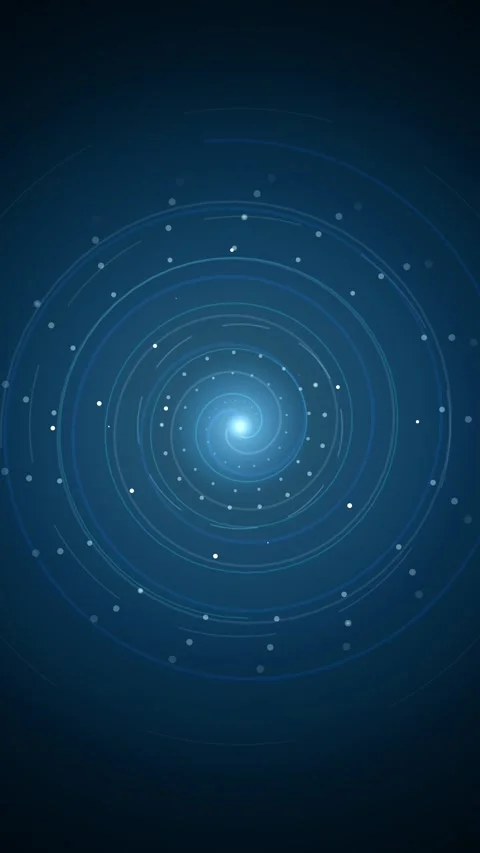 Futuristic sci-fi portal: Deep blue abstract network with glowing concentri.. Stock Footage 345494186
