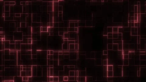 Futuristic Sci-Fi Red Grid Loop Animation. Digital Grid Motion Background Video stock 319624593