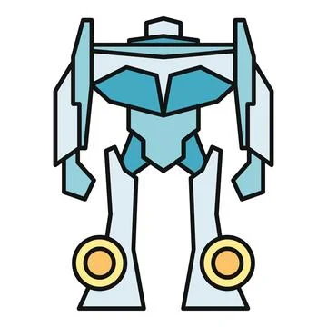 Futuristic sci fi robot mecha character illustration Stock Illustration