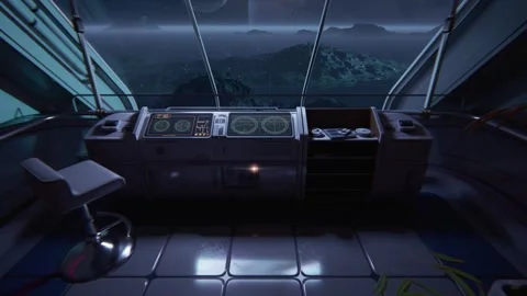 Futuristic sci-fi Spaceship Environment  02 Stock Footage 268022215