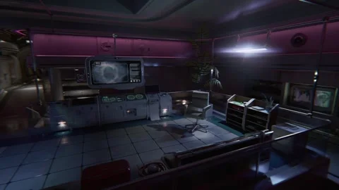 Futuristic sci-fi Spaceship Environment  03 Stock-Footage 268025476