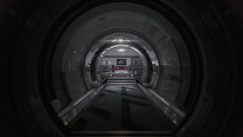 Futuristic sci-fi Spaceship Environment  05 Stock Footage 268053454