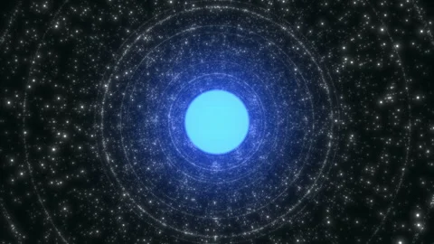Futuristic Sci Fi Starfield Tunnel Loop with Glowing Particles Stock Footage 334003336