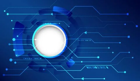 Futuristic sci fi technology background. Hi tech circuit design innovation co Stock Illustration
