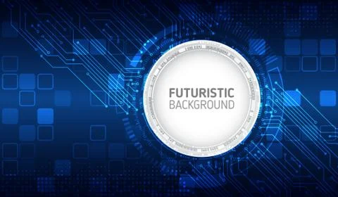 Futuristic sci fi technology background. Hi tech circuit design innovation co Stock Illustration